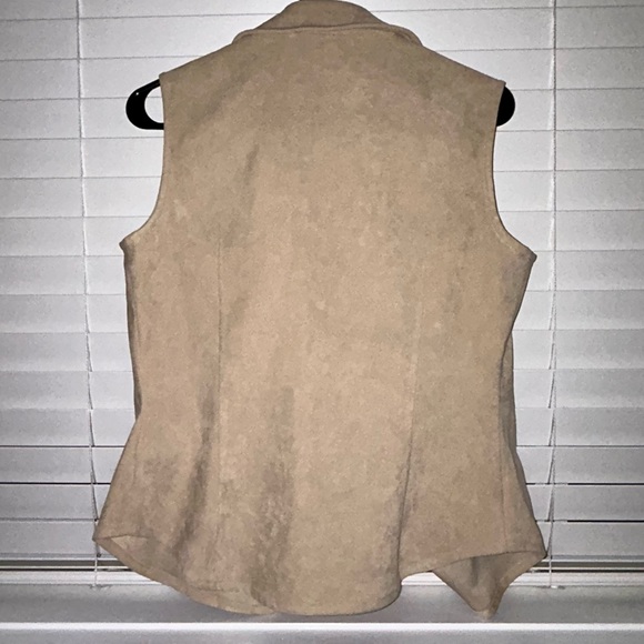 Camel Beige Faux Suede Vest - Picture 2 of 3